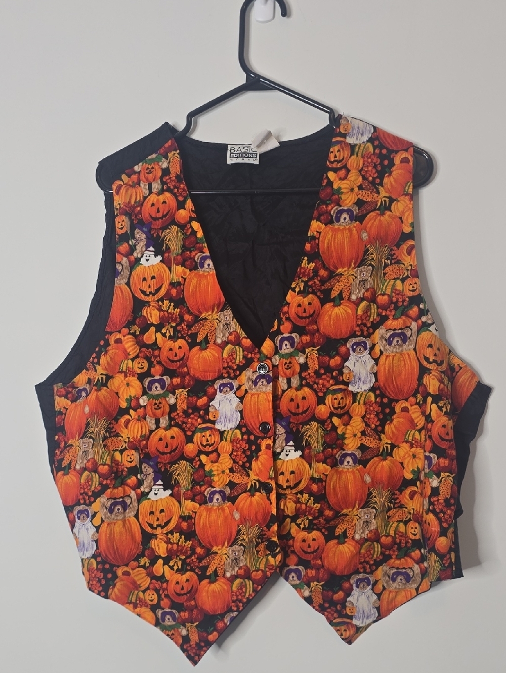 Vintage 90's Basic Editions Halloween Pumpkin Vest